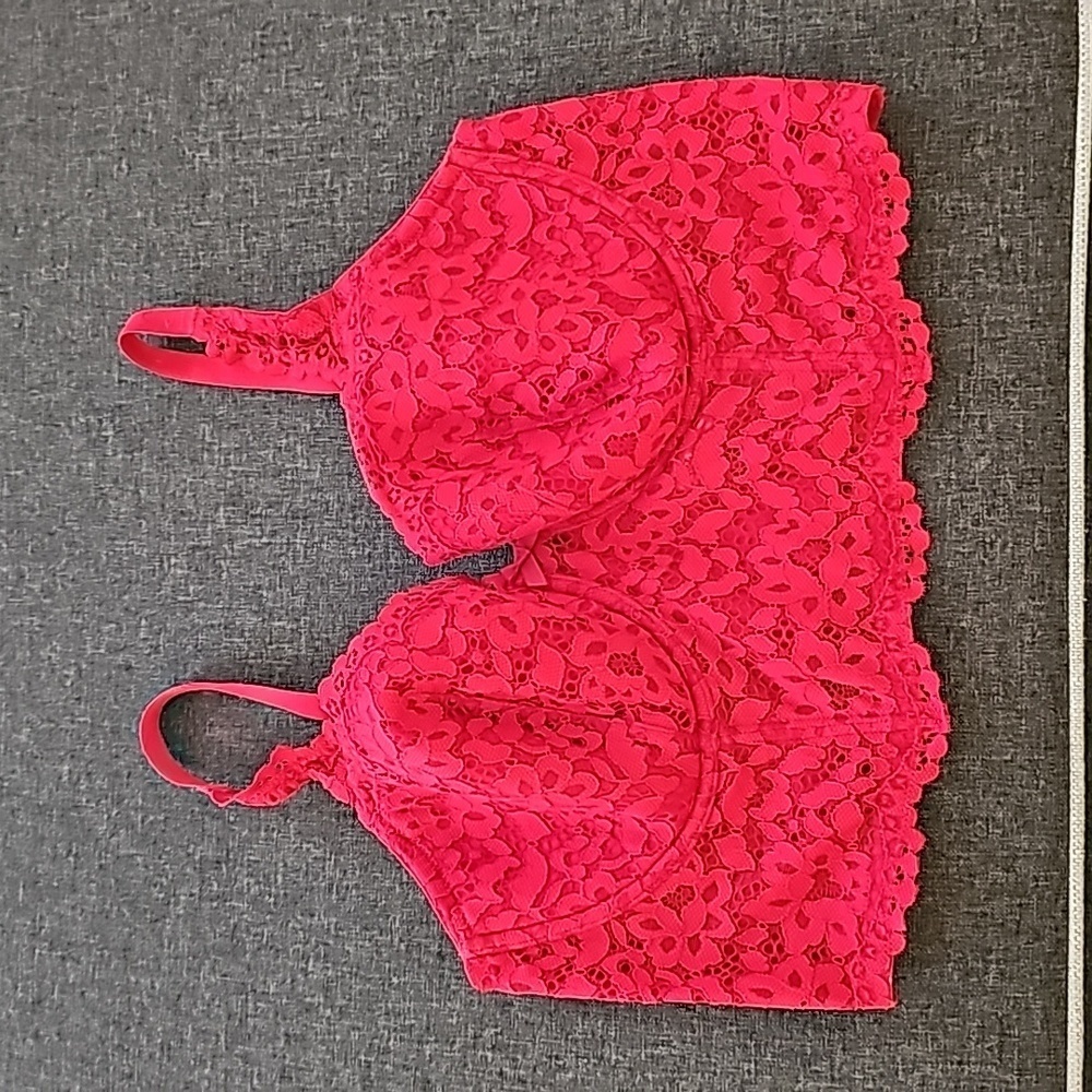 Red Lace Longline Underwire Bra - Women Intimates